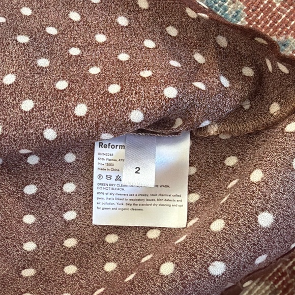 Reformation bea skirt brown size 2 - Picture 3 of 3